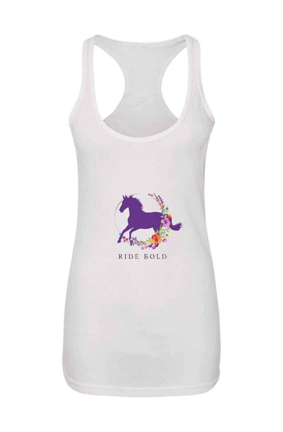 Ride Bold Flowers Women's Racerback Tank Top