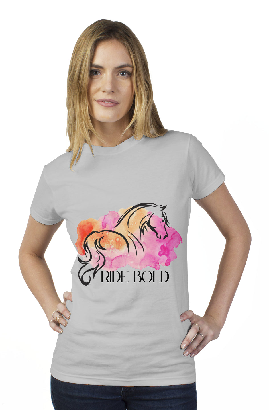Ride Bold Horse tultex womens t shirt