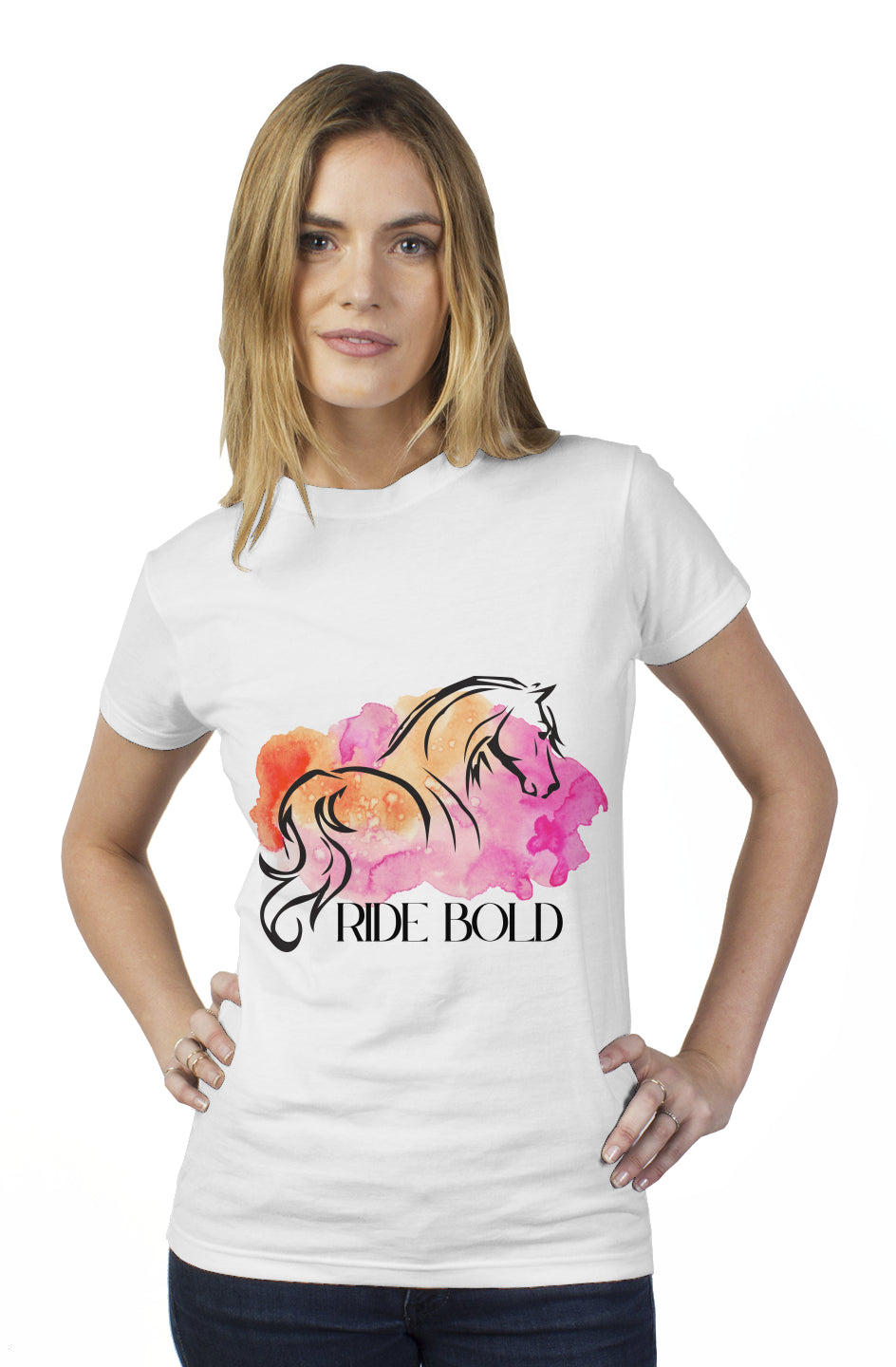 Ride Bold Horse tultex womens t shirt