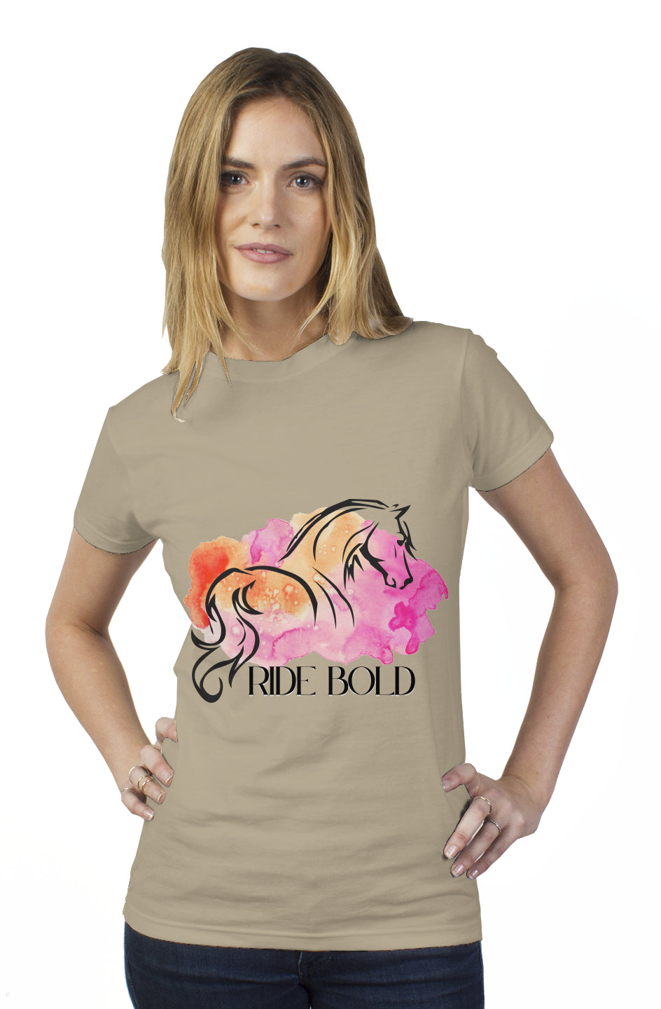 Ride Bold Horse tultex womens t shirt