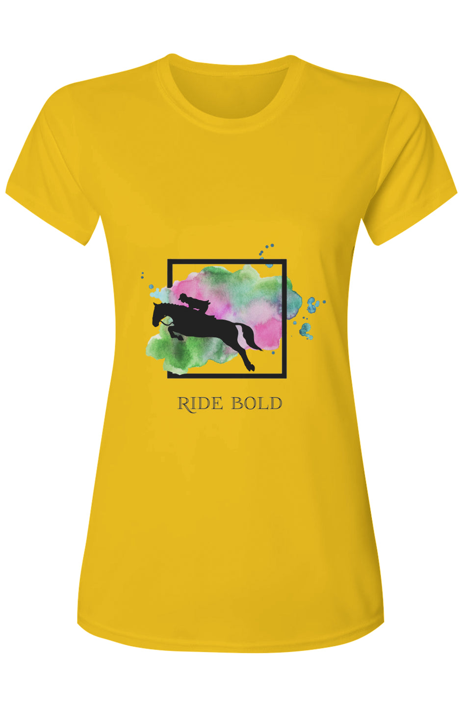 Ride Bold Graphic Horse Womens Islander Performance T-Shirt