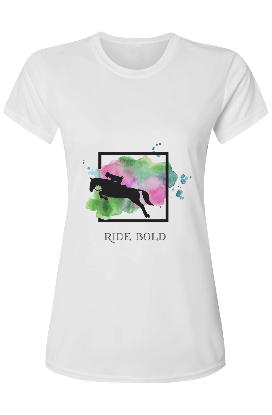 Ride Bold Graphic Horse Womens Islander Performance T-Shirt