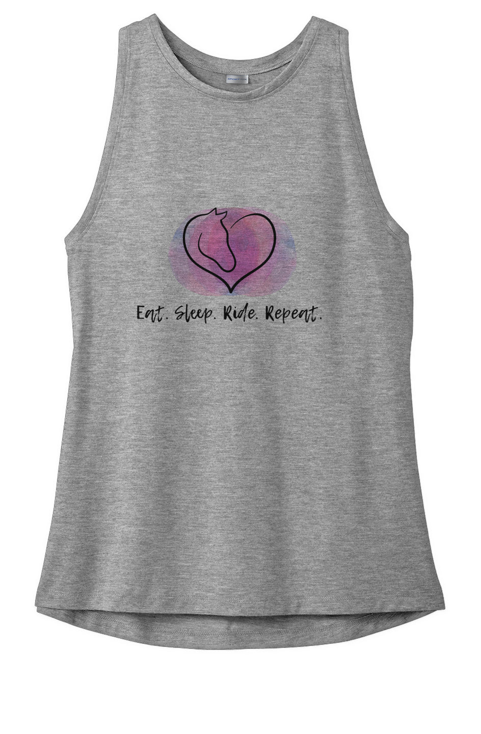Eat, Sleep, Ride Ladies Tri-Blend Wicking Tank