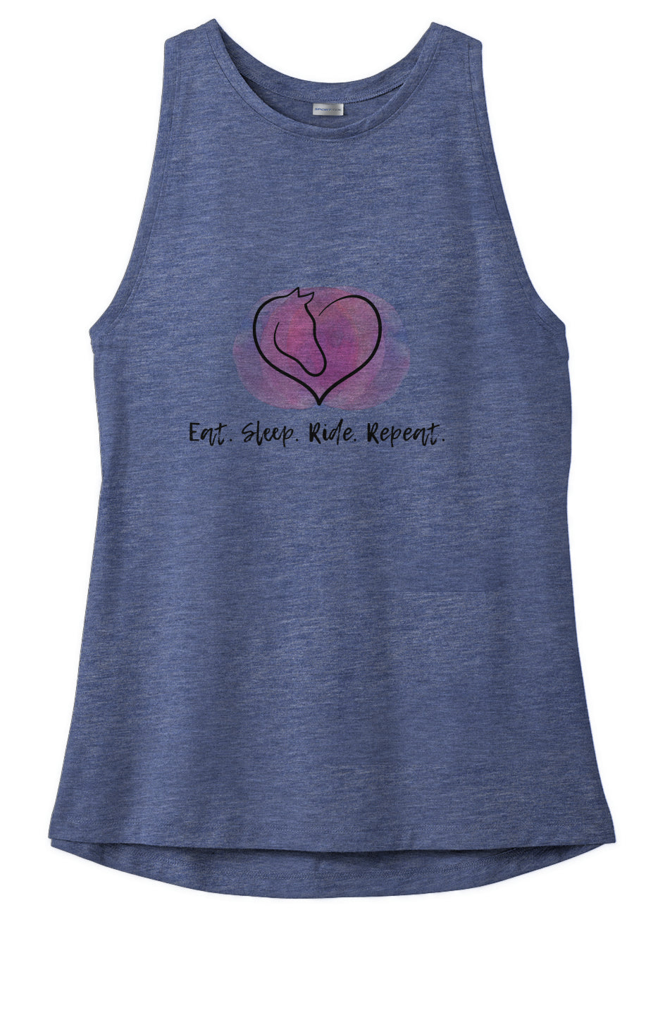 Eat, Sleep, Ride Ladies Tri-Blend Wicking Tank