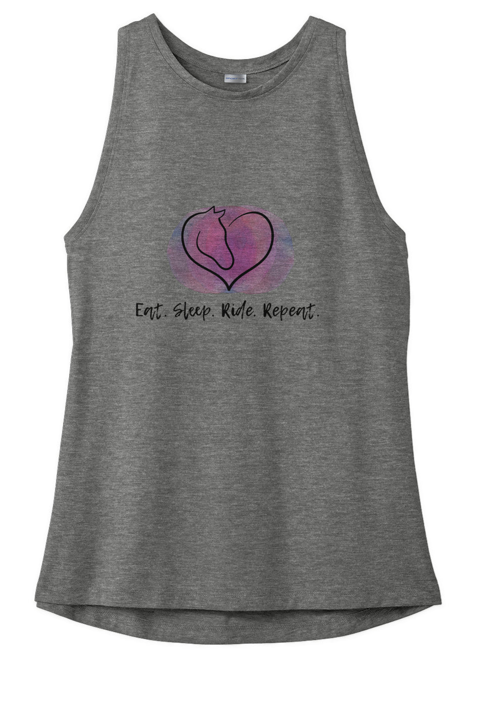 Eat, Sleep, Ride Ladies Tri-Blend Wicking Tank