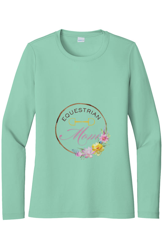 Equestrian Mom Womens Posi UV Pro LS Tee