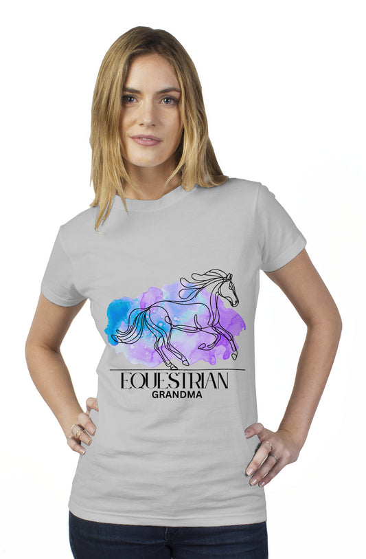 Equestrian Grandma Horse tultex womens t shirt
