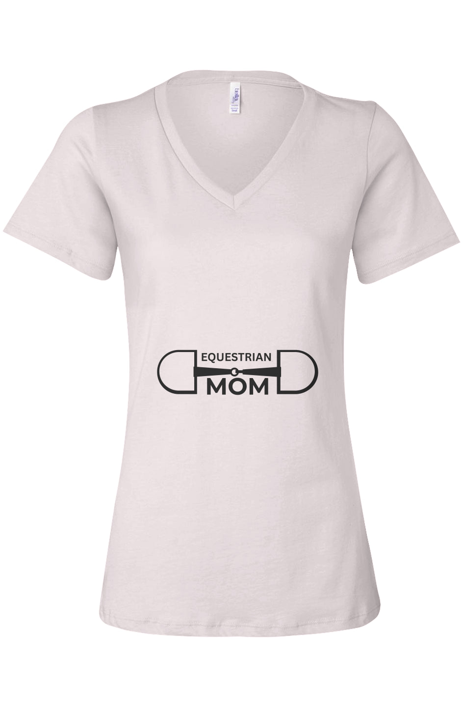 Equestrian Mom -blk Women’s Casual V-Neck Tee
