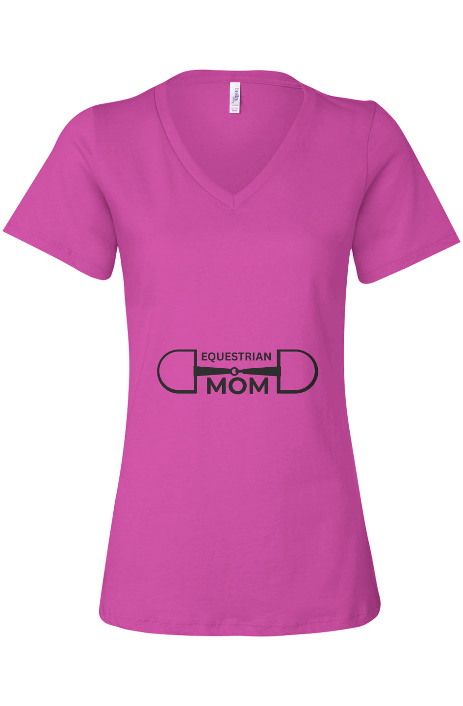 Equestrian Mom -blk Women’s Casual V-Neck Tee