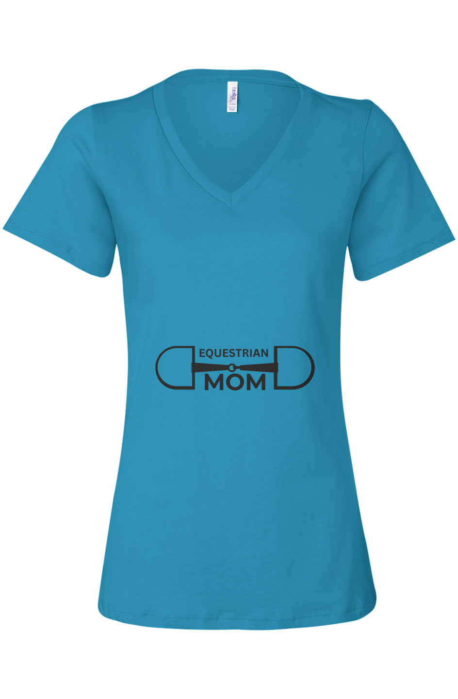 Equestrian Mom -blk Women’s Casual V-Neck Tee