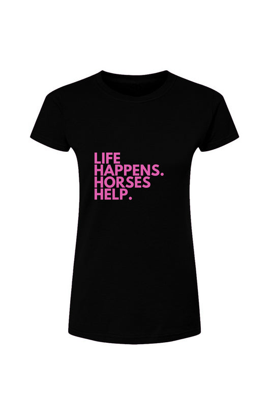 Life Happens Tultex Womens Fine Jersey T-Shirt