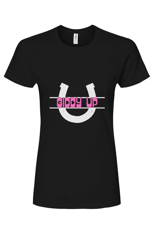 Lucky Giddy Up - Women's Premium Cotton T-Shirt