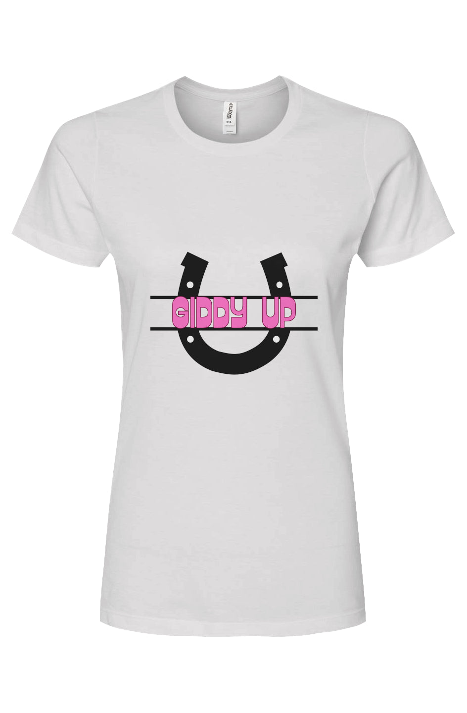 Lucky 2 Giddy Up - Women's Premium Cotton T-Shirt