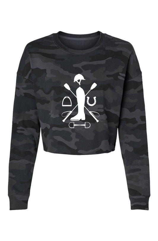 Equestrian - Lightweight Camo Cropped Crew